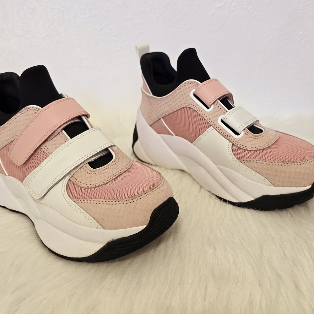 Stylish Pink and White Kids Sneakers